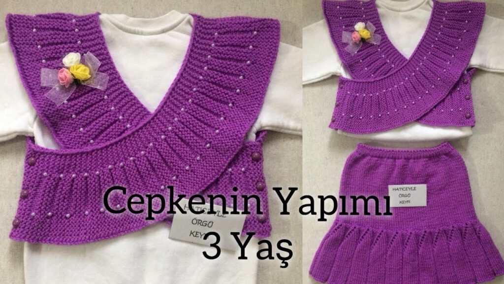 Önler Yuvarlak İnci Süslemeli Çocuk Cepkeni Yapımı. 3 Yaş